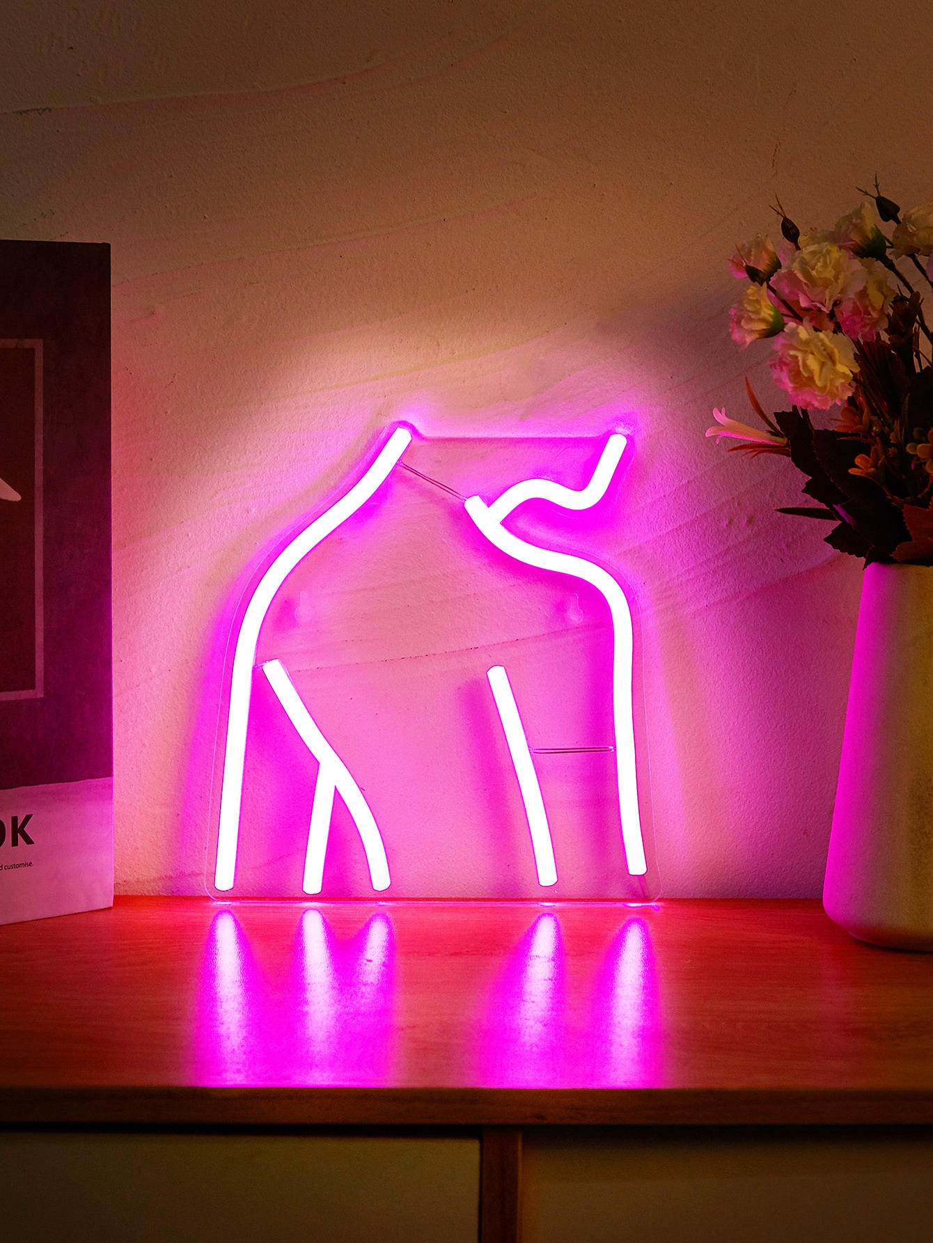 Wedding Led - 1 Pack Pink Lady Silhouette LED