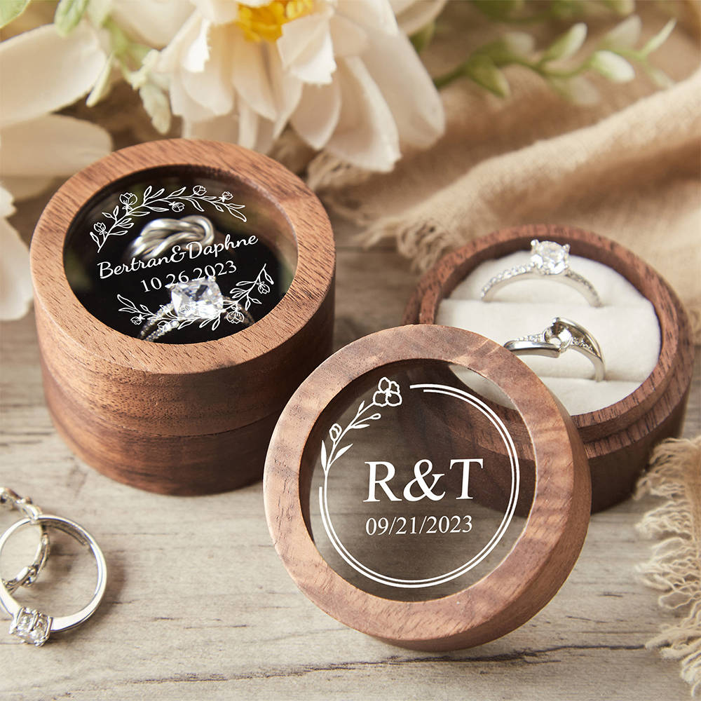 Personalized Wooden Wedding Ri – Ring Bearer Pillow recenzja i cena