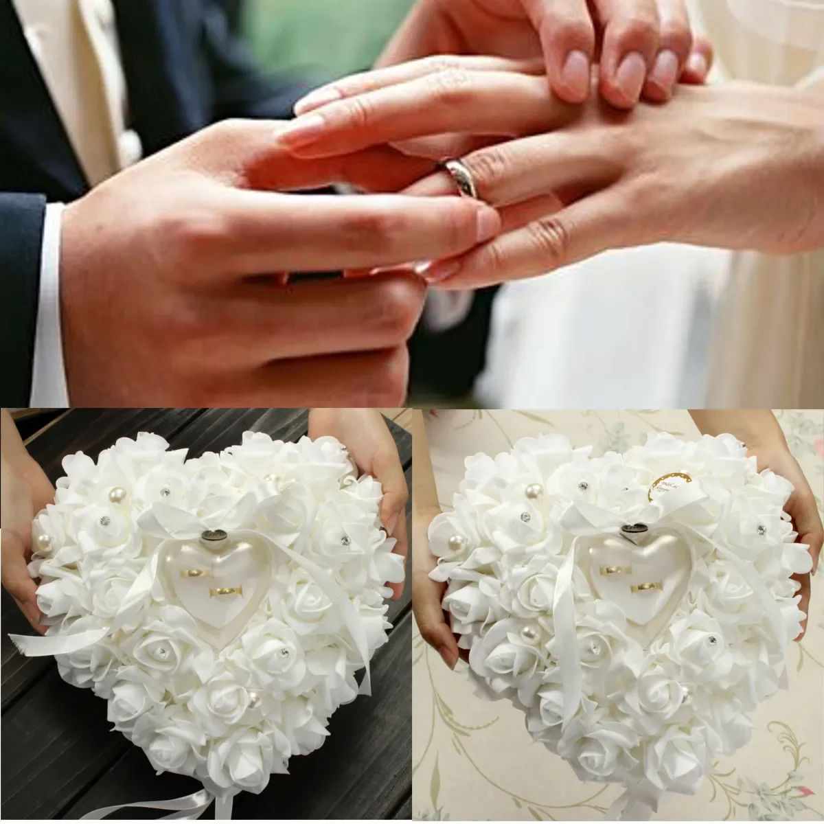 White Ring Bearer Pillow Cushi – Ring Bearer Pillow recenzja i cena