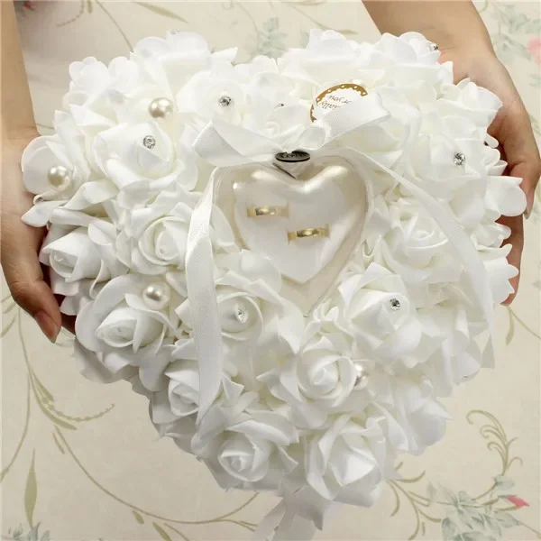 White Ring Bearer Pillow Cushi – Ring Bearer Pillow recenzja i cena