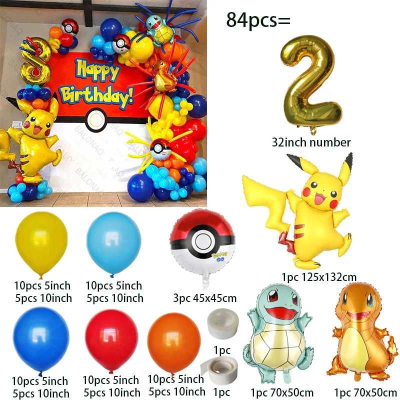 84pcs Pikachu Party Balloons G – Wedding Day Supply Kit recenzja i cena