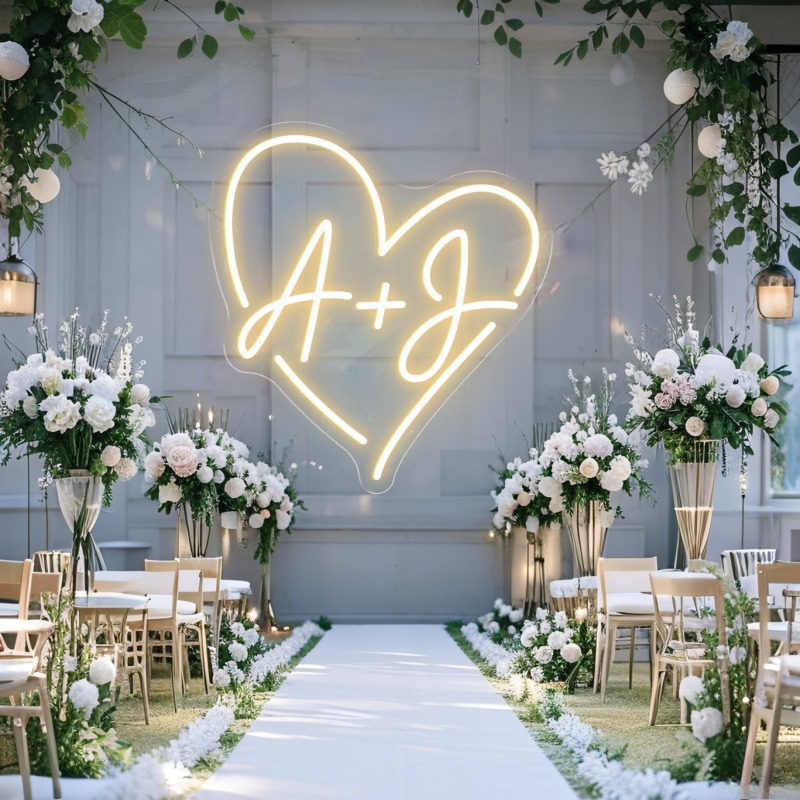 Custom Initials Heart LED Neon – Wedding Led recenzja i cena