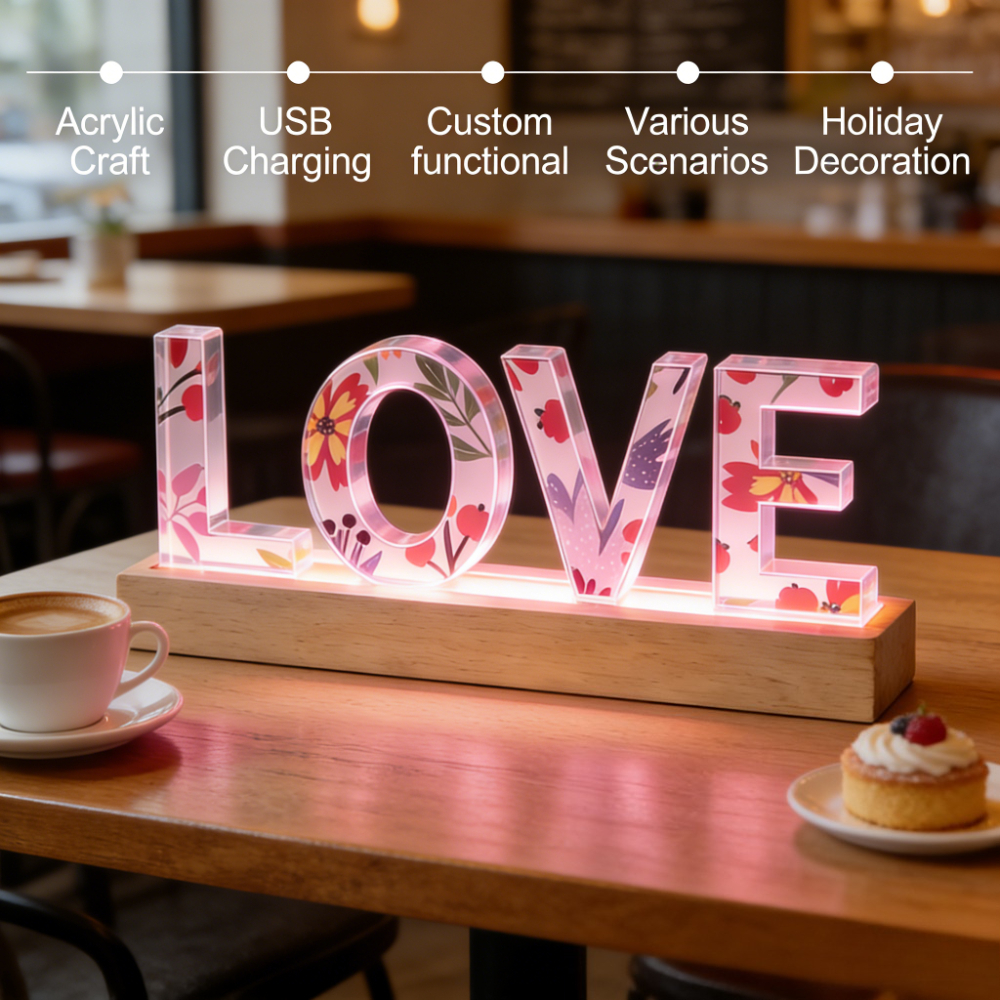 1pc Custom Name Acrylic LED Na – Wedding Led recenzja i cena