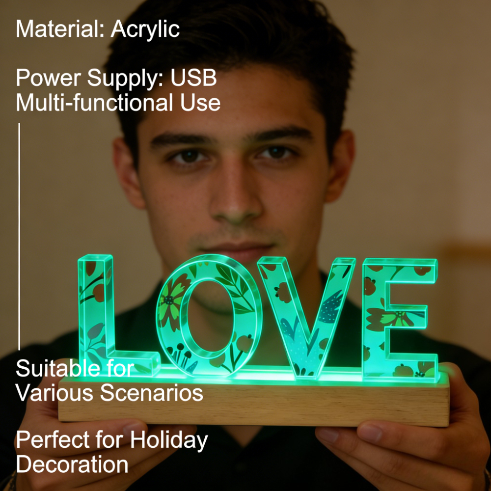 1pc Custom Name Acrylic LED Na – Wedding Led recenzja i cena