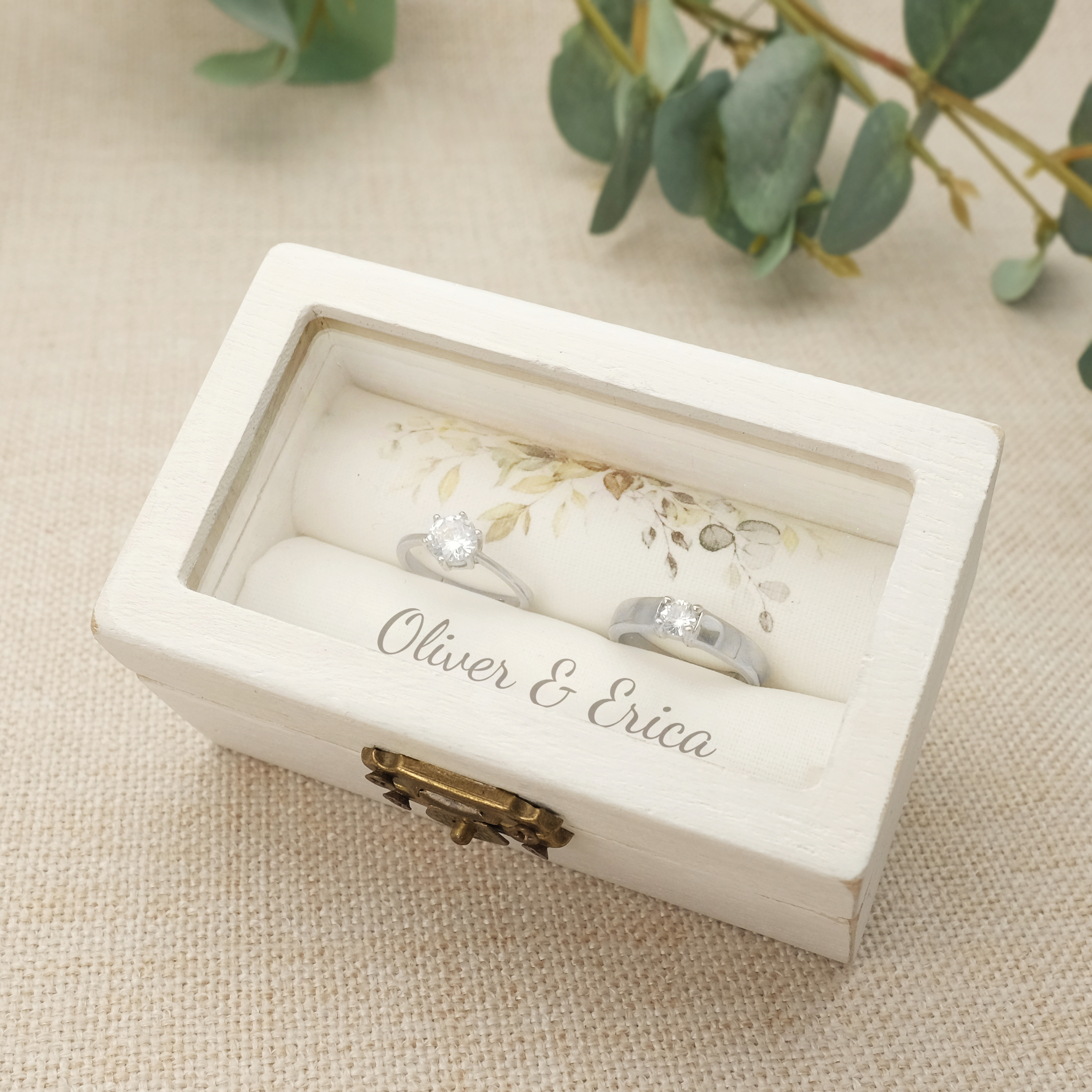 Personalised Wedding Ring Box, – Ring Bearer Pillow recenzja i cena