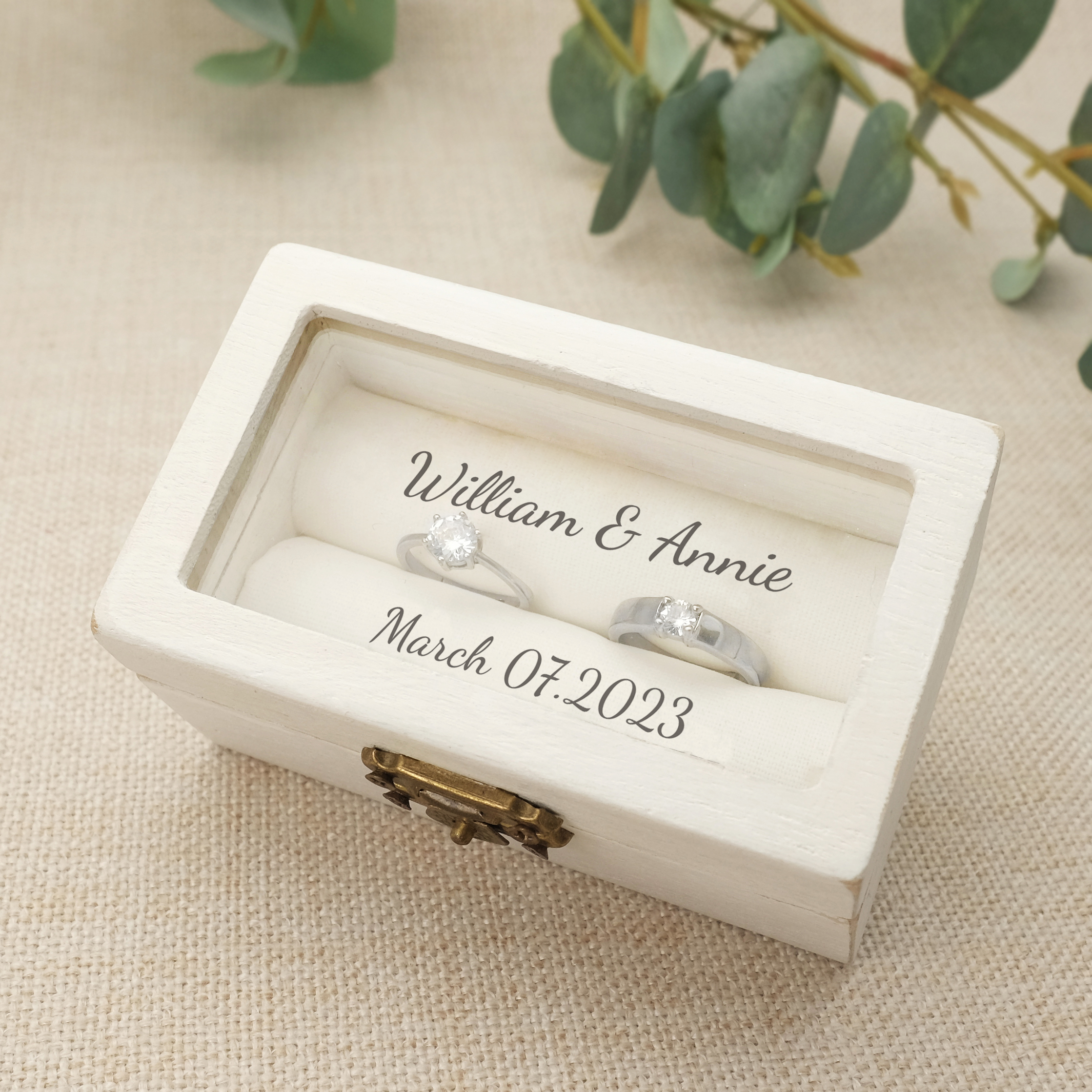Personalised Wedding Ring Box, – Ring Bearer Pillow recenzja i cena
