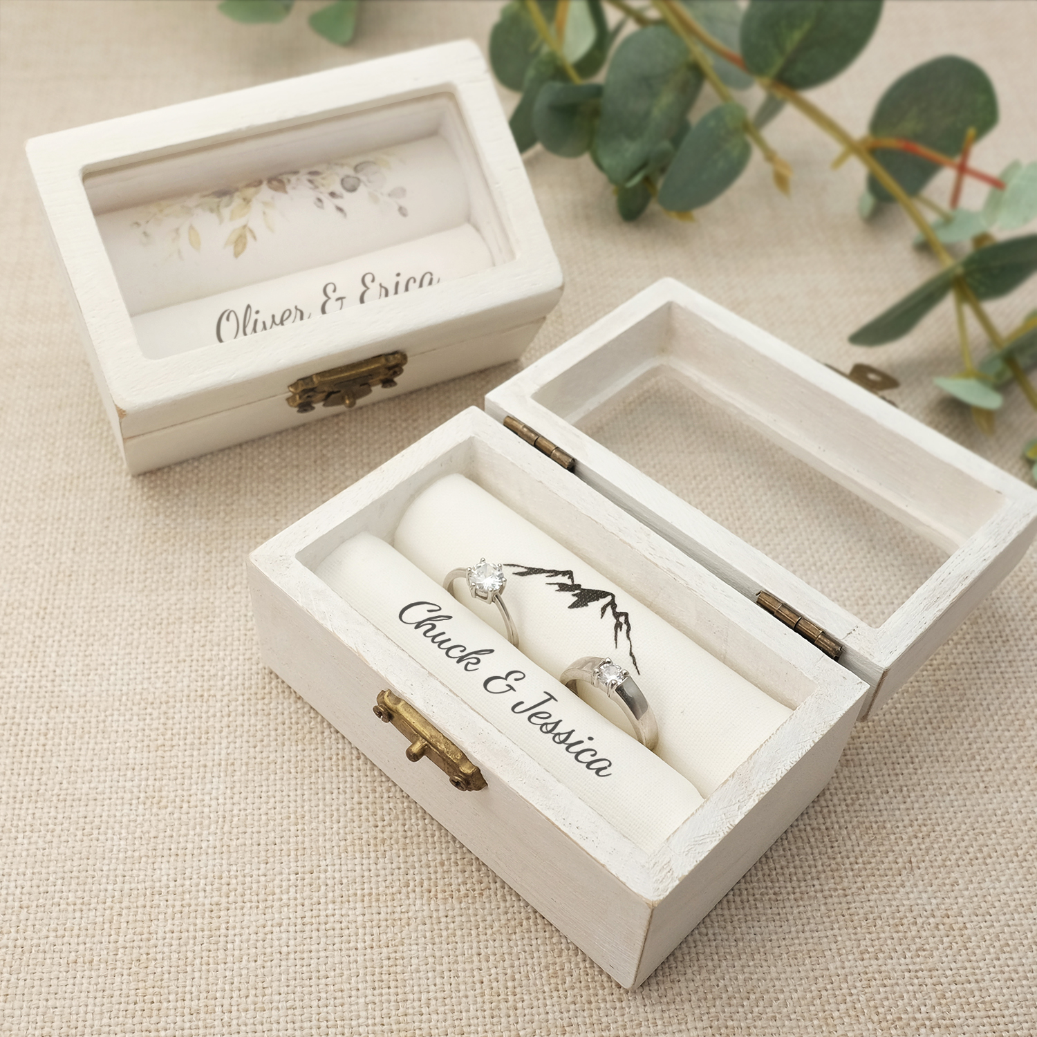 Personalised Wedding Ring Box, – Ring Bearer Pillow recenzja i cena
