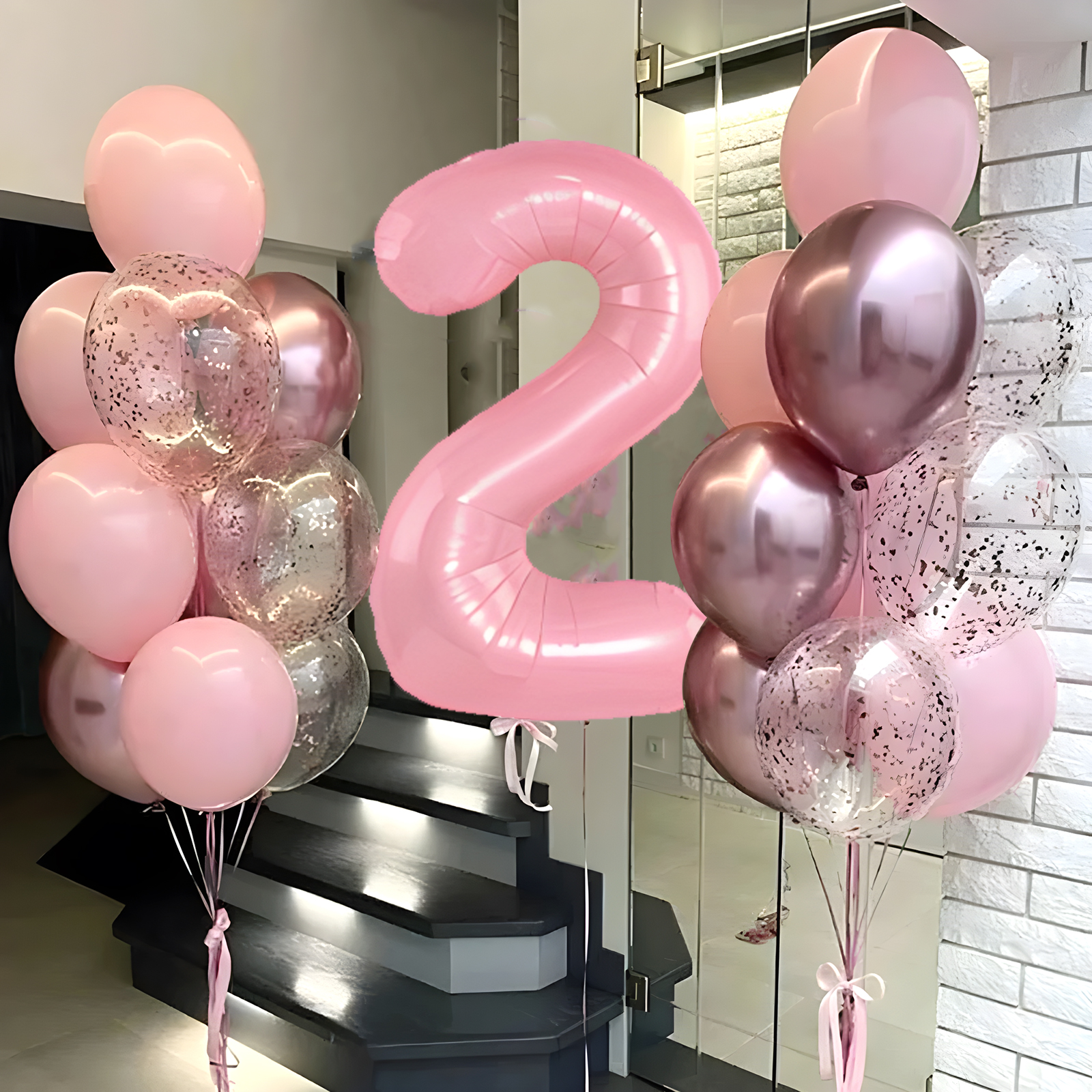 21pcs Pink 32inch Number Foil  – Wedding Day Supply Kit recenzja i cena