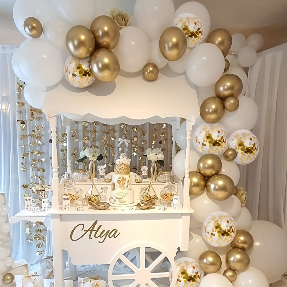 101pcs White Golden Balloons G – Wedding Day Supply Kit recenzja i cena