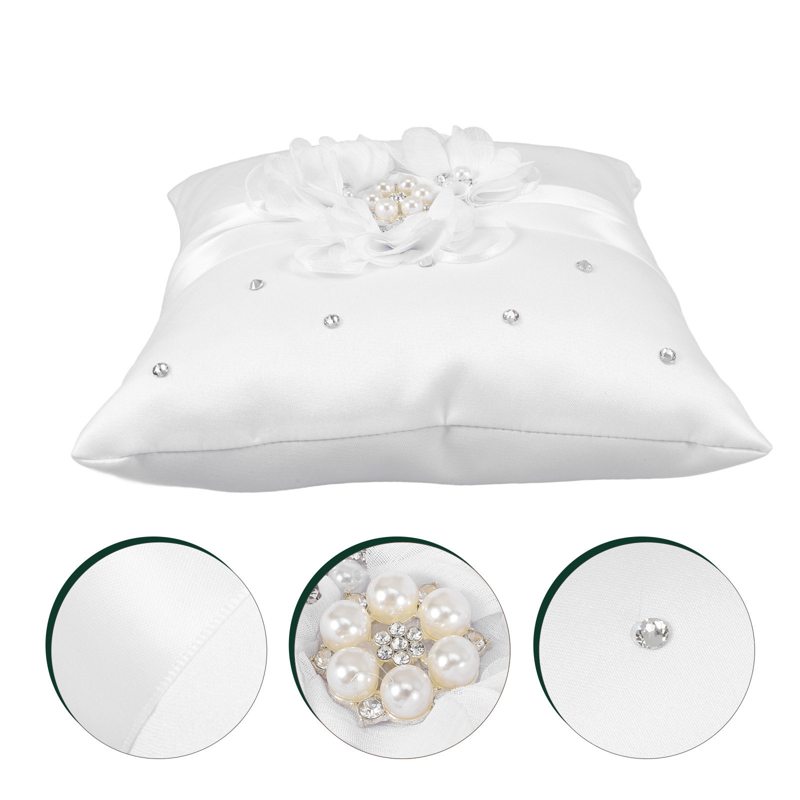 20x20cm Flower Wedding Ring Pi – Ring Bearer Pillow recenzja i cena