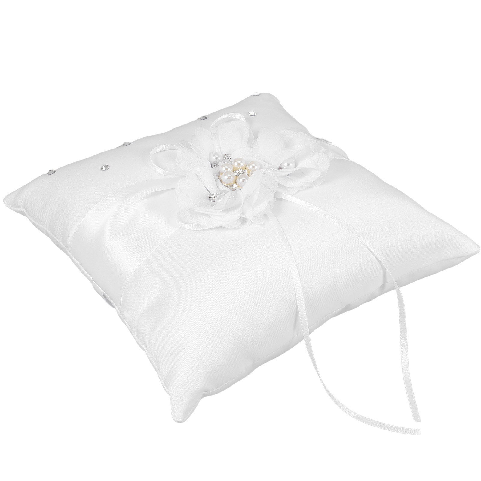 20x20cm Flower Wedding Ring Pi – Ring Bearer Pillow recenzja i cena