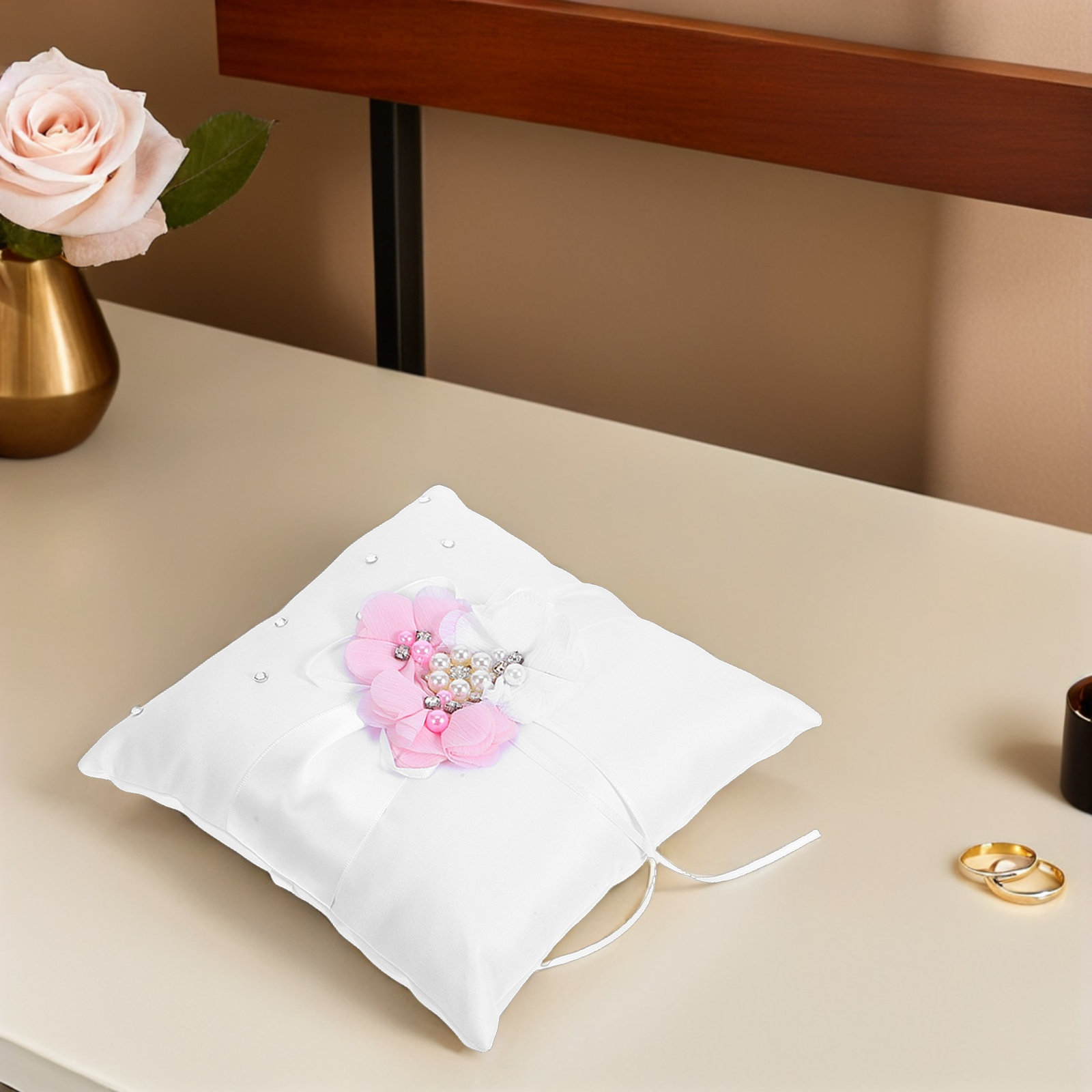 20x20cm Wedding Ring Pillow Pe – Ring Bearer Pillow recenzja i cena