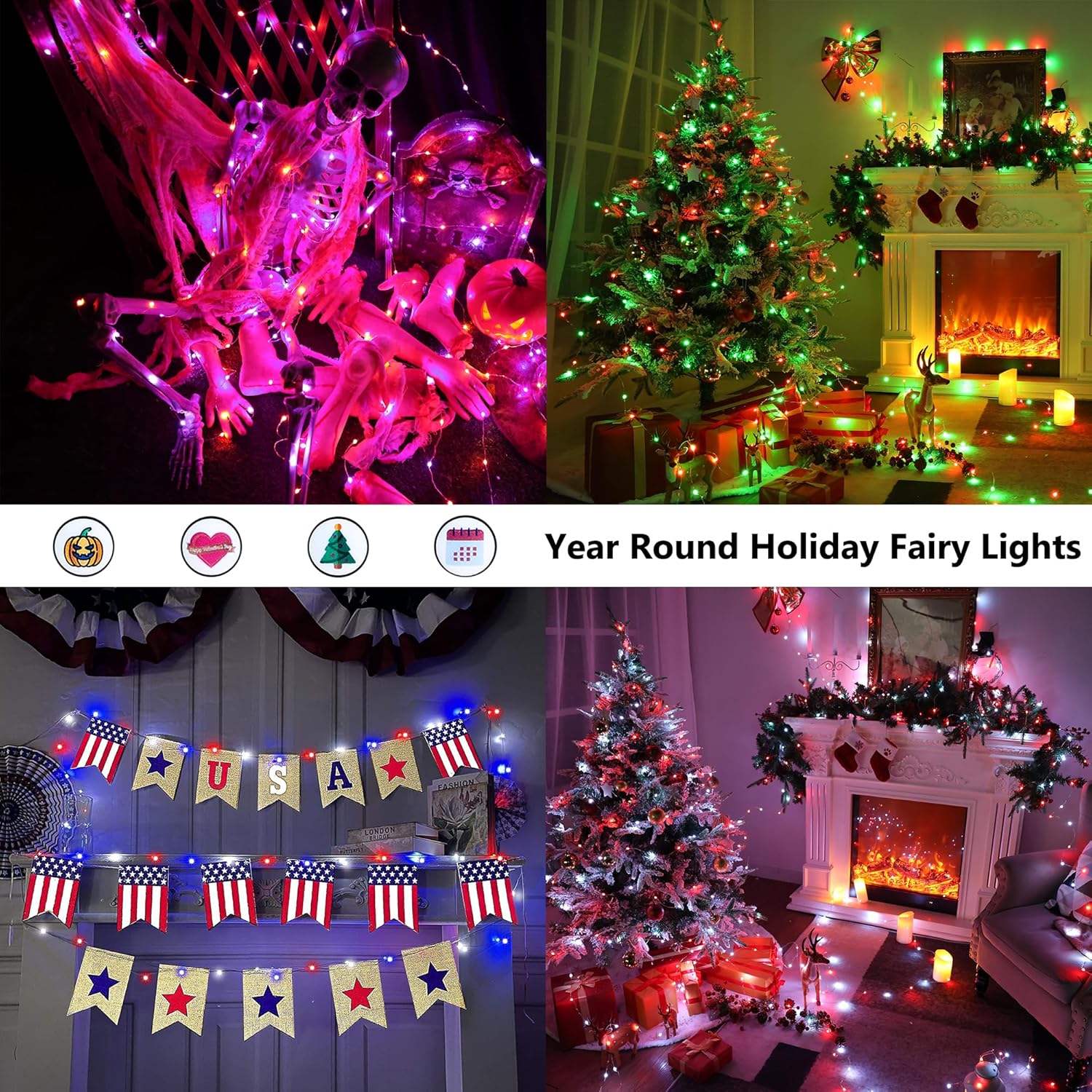 33ft 100 LED Red White Blue Fa – Wedding Led recenzja i cena