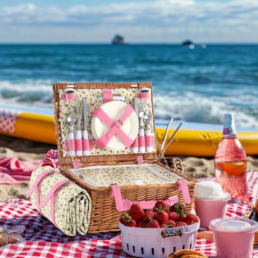 Wicker Picnic Basket For 4 Wit – Wedding Hampers recenzja i cena