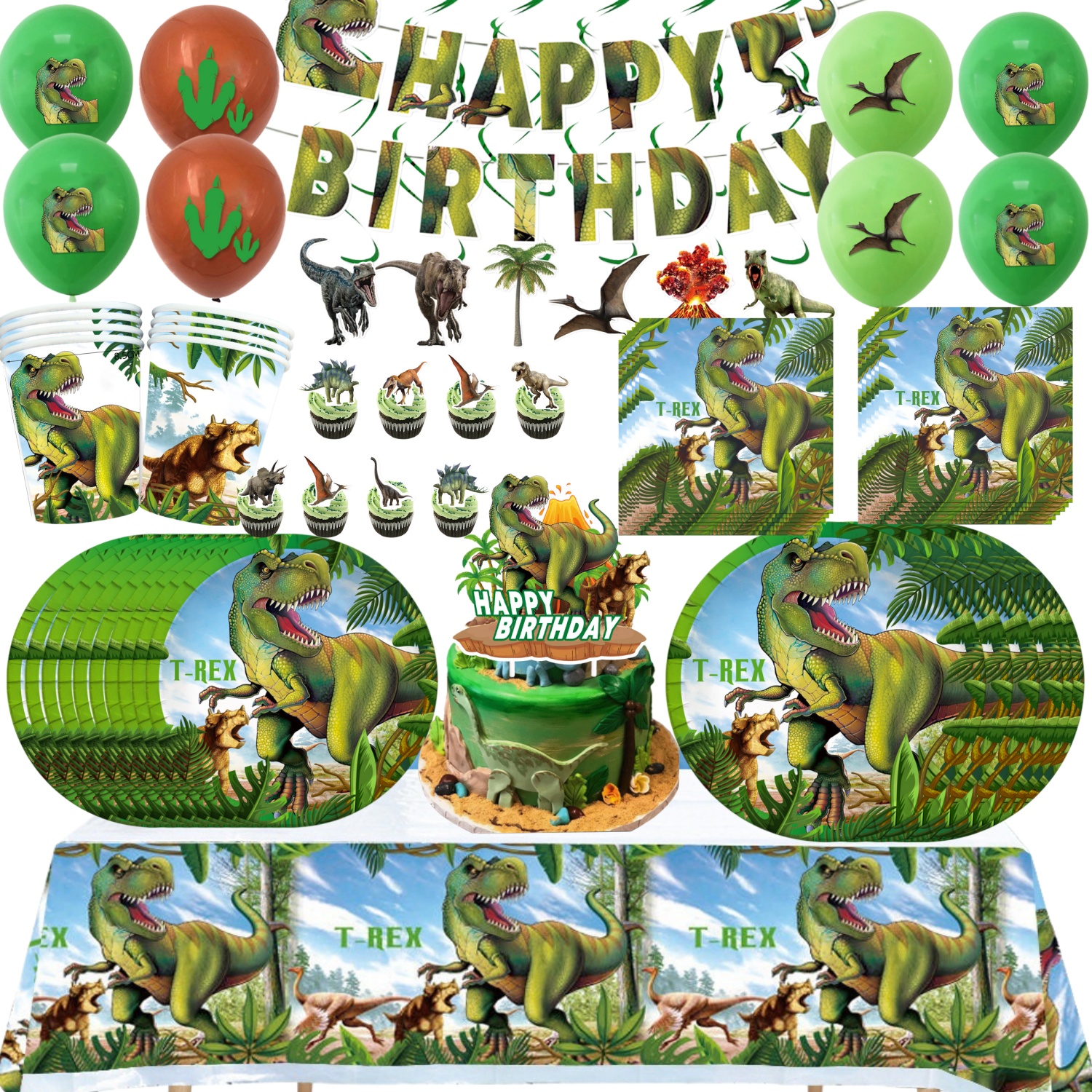 Dinosaurs Birthday Party Decor – Wedding Day Supply Kit recenzja i cena