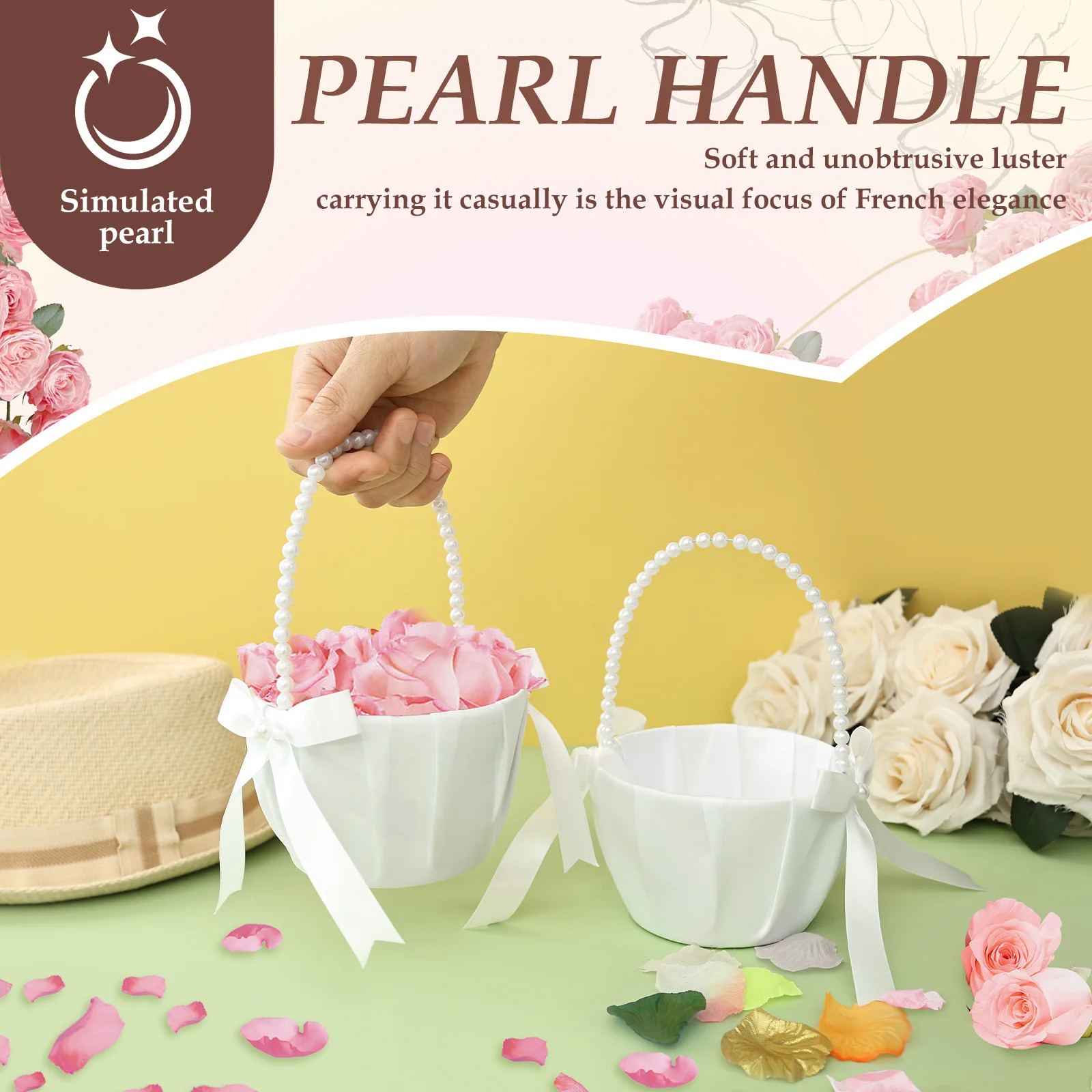 2Pcs Wedding Flower Girl Baske – Wedding Hampers recenzja i cena