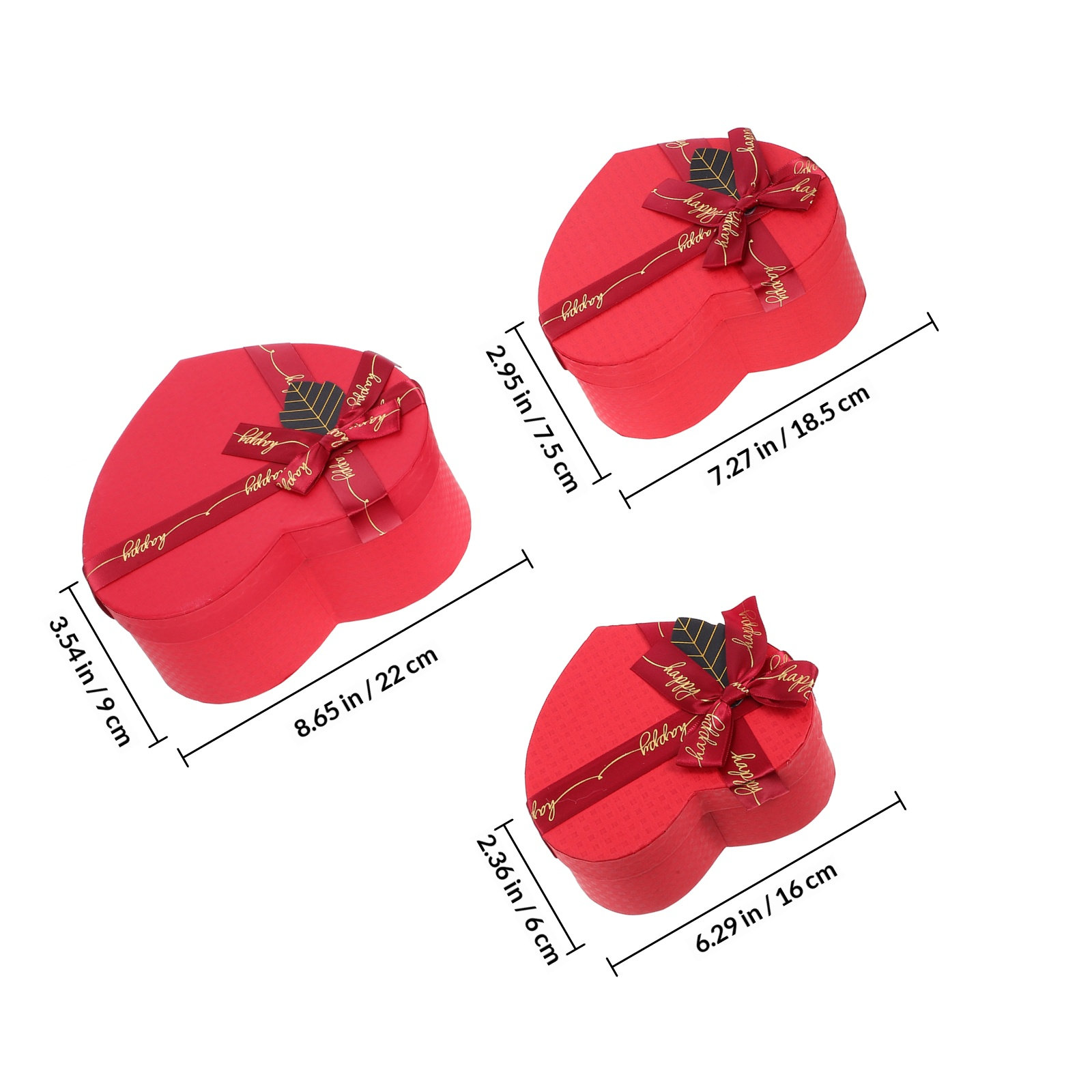 3Pcs Heart Gift Box Stylish Ro – Wedding Solution recenzja i cena