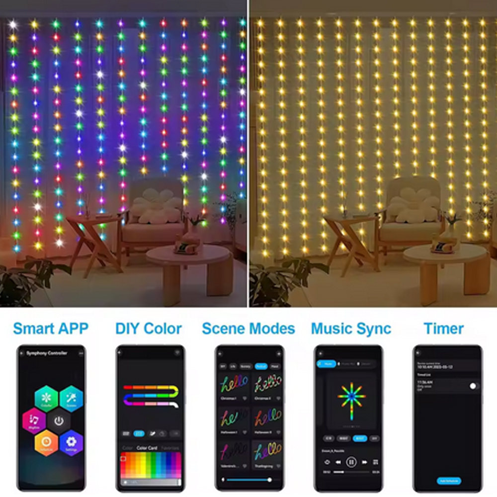 3M RGB Smart LED Curtain Light – Wedding Led recenzja i cena