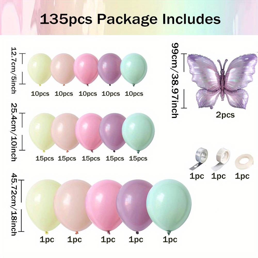 135pcs Butterfly Theme Balloon – Wedding Day Supply Kit recenzja i cena